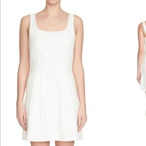 Short White Fit and Flare Dress - 1. State